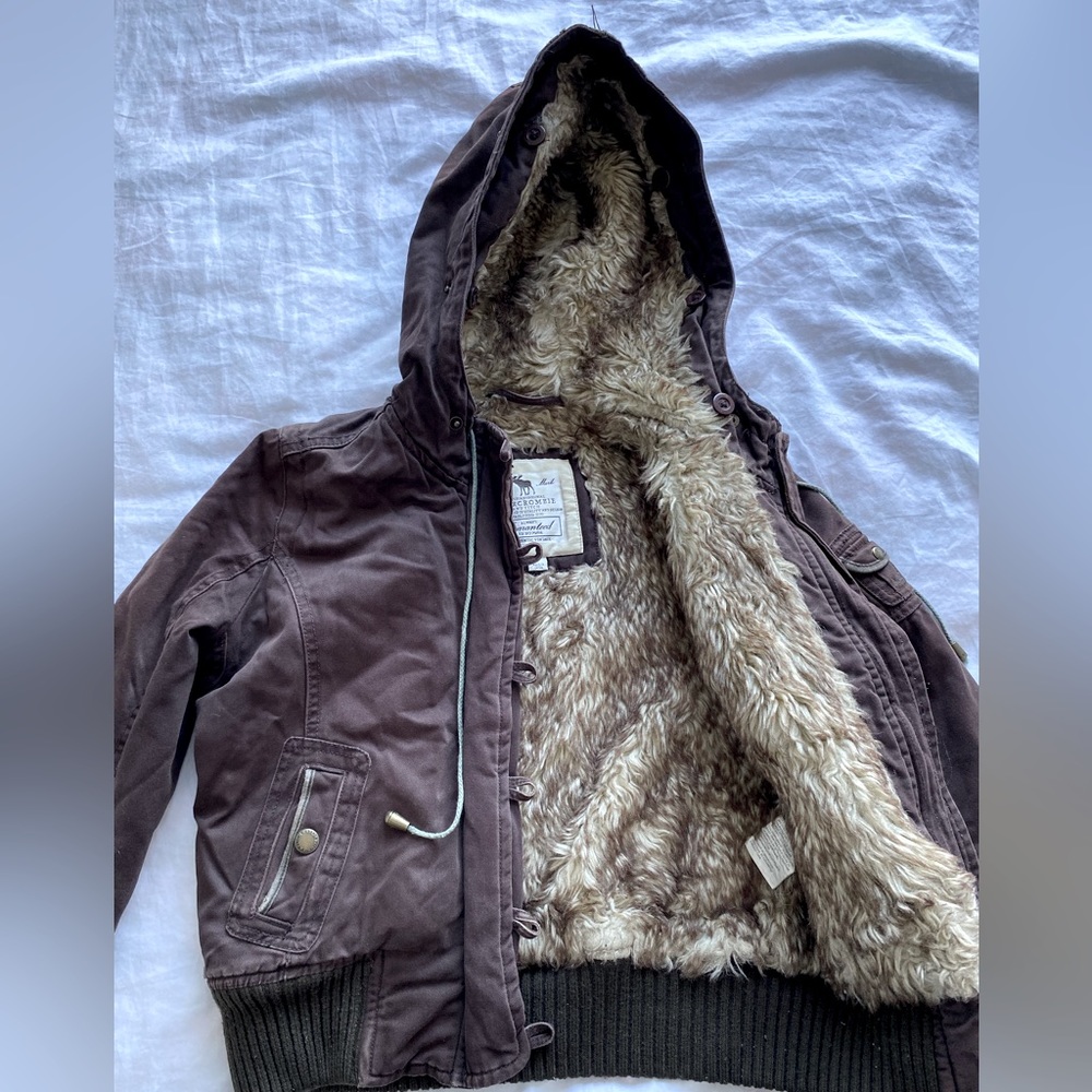 Abercrombie Fur Jacket Size S
